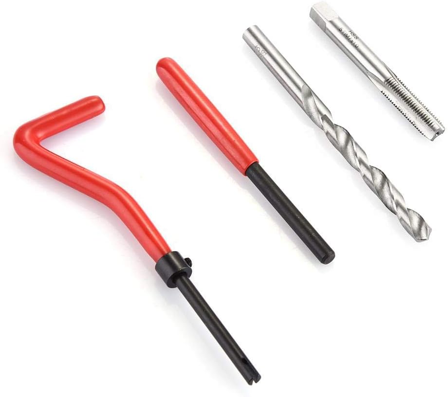 25pcs Thread Repair Kit M7 x 1.0mm Metric Thread Repair Insert Kit Compatible Hand Tool Set for Auto Repairing (M7-1.0)