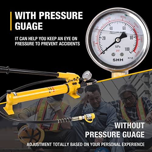 Image of Hydraulic Hand Pump 900cc 10000Psi with Pressure Guage for Hydraulic Lifting Pump, CP-700B