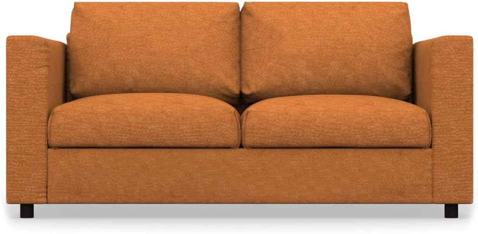 comfortly Sofa Slipcover Replacement Hand Made Compatible with VIMLE 2 Seat Sofa Bed 140cm Mattress - Covers ONLY (Crown - Amber)