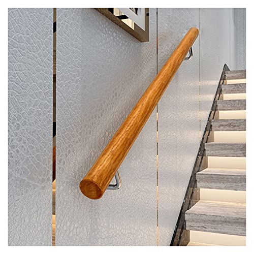 Kit de seguridad antideslizante de madera para interiores con soportes de metal, solución de apoyo completa para el hogar y escaleras