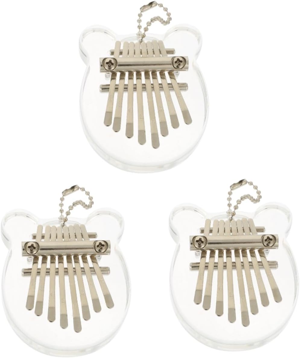 3pcs Limba Thumb Musical Instrument Supply Kalimba Pianos for Kids Thumb Instrument Piano for Kids Tiny Things 17 Keys Thumb Piano 8-key Finger Piano Katanas Child