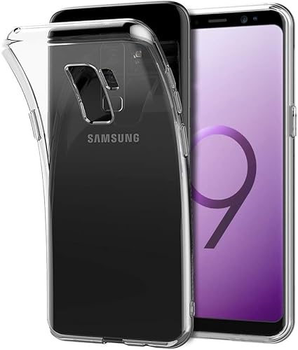 Oprimio Kristallklar Hülle für Samsung S9 [Silikon Hülle] [prozent100 Durchsichtig] [Deutsche Material] [Ultra Dünn] Klar Handyhülle für Samsung Galaxy S9
