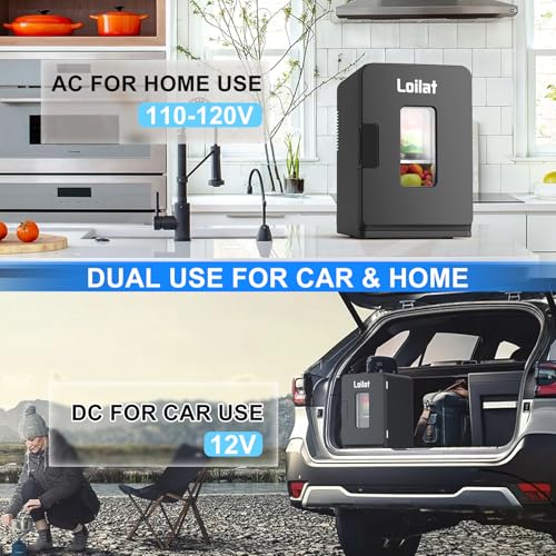 Loilat S-15 Liter Mini Fridge For Bedroom, Portable 110V Ac/12V Dc Power Small Mini Refrigerator For Office, Home, Car, Thermoelectric Electric Cooler And Warmer Tiny Fridge thumb #2