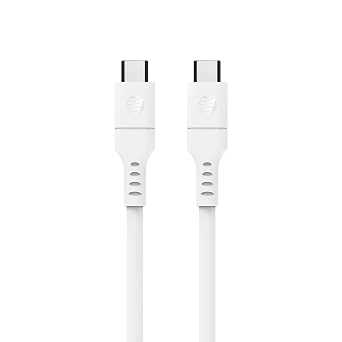 AT&T 8ft USB-C to USB-C Cable 60W Fast Charging Power Delivery Cord, Engineered Copper Core, USB-IF Certified, for iPhone 15/16/17, Samsung Galaxy, Pixel, Android, iPad, Laptop, Couch Charging-White