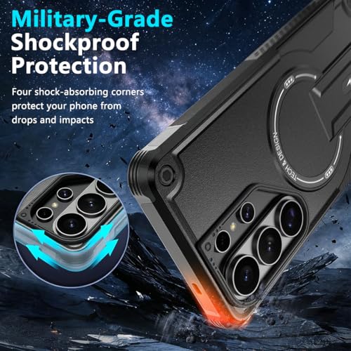 Image of ZORBES for Samsung S26 Ultra Case with Kickstand, S26 Ultra Back Cover with TPU, PC Bumper Edge, Wireless Charging Compatibility, Anti Slip Anti-Scratch Phone Case for Galaxy S26 Ultra 5G 6.9inch