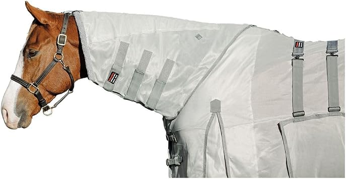 Schneiders Soft Interlock Mesh II Fly Neck Cover for Horses | 80% UV Protection & SilverTek Lining | Breathable & Durable | Insect Protection