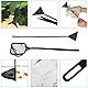 7 in 1 Aquarium Aquascaping Set, Edelstahl Aquarium Scheren und Pinzette Spatel Werkzeug Satz Aquarium Tank Aquatic Pflanze Werkzeuge Sets Reinigungs Starter Set für Fische und Wasserpflanzen Trimmen