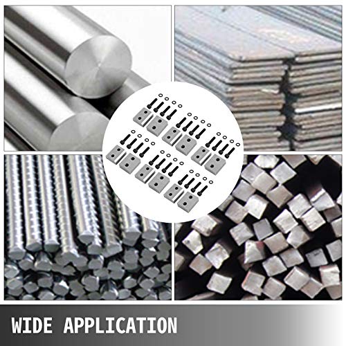 Happybuy 16Mm Rebar Cutter Replacement Jaw Blades, Cr12Mov Steel Material For 5/8 Inch Electric Rebar Cutter,12 Pcs Blades With 24 Hexagon Screw And 24 Spring Washer #TOP6