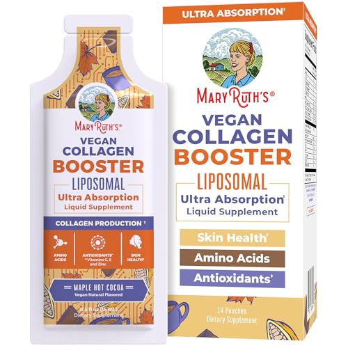 MaryRuth Organics Collagen Booster Liposomal | Sugar Free | Liquid Collagen Booster with Vit C E Zinc Copper&Silica | Skin Care&Joint Support Supplement | Vegan | Non-GMO | Gluten Free | 14 Serving