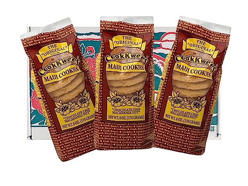 The Original Maui Hawaii CookKwees Cookies (Chocolate Chip Macadamia Nut 3pk.)