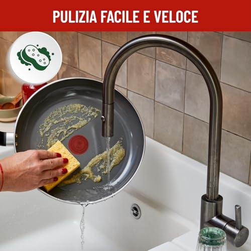 Lagostina Goccia Casseruola manico lungo 18 cm, Rivestimento in Ceramica Antiaderente, Scorrevolezza Ottimale, Pulizia Facile, Thermo-Signal, Sicura, Compatibile con Induzione - Immagine 4