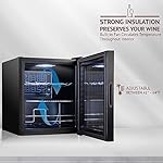 Schmecke 12 Bottle Compressor Wine Cooler Refrigerator w/Lock | Large Freestanding Wine Cellar | 41f-64f Digital Temperature Control Wine Fridge For Red, White, Champagne or Sparkling Wine - Black - Image 5