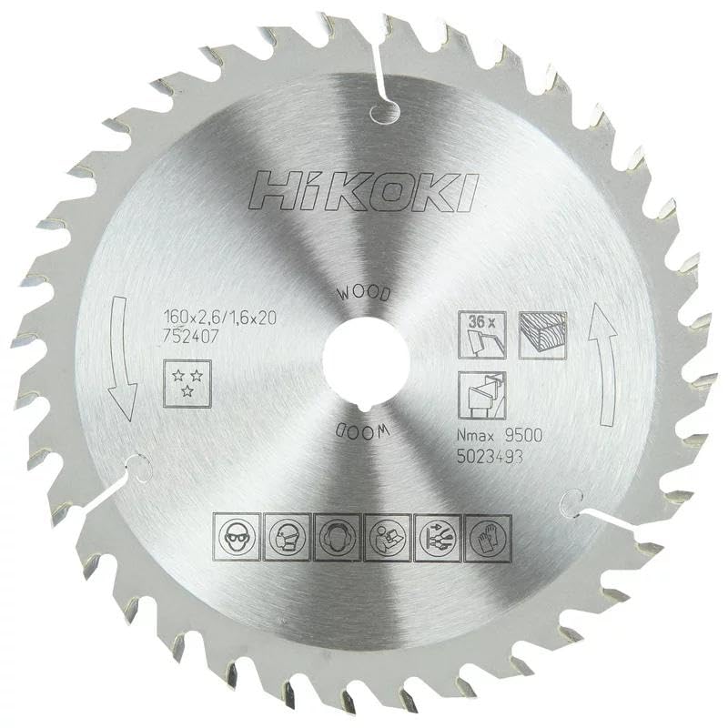 Lame de scie circulaire de 165x1.8x1.2 mm avec denture fine de 36 dents pour des coupes sans éclat