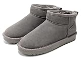 Project Cloud 100% Genuine Leather Ankle Boots for Women - Water Resistant with Memory Foam Insole Winter Boots for Women - Trending Shoes & Comfortable Women's Ankle Boots (Hippy, Grey, 8)