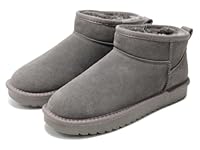Project Cloud 100% Genuine Leather Ankle Boots for Women - Water Resistant with Memory Foam Insole Winter Boots for Women - Trending Shoes & Comfortable Women's Ankle Boots (Hippy, Grey, 9)