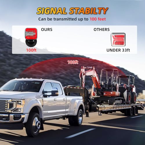 Image of Wireless Trailer Lights Kit with Adjustable Bracket Waterproof