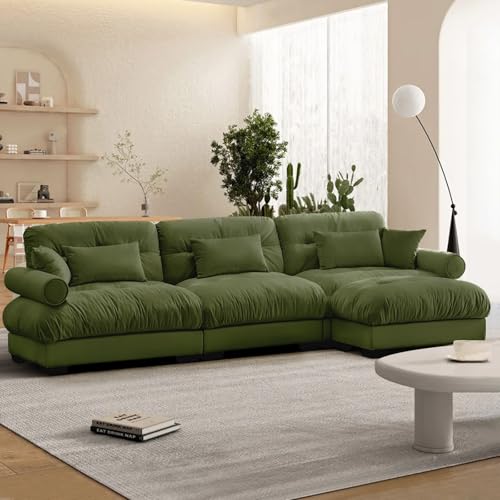 SoarTalent 130" Modern Oversized Modular Sectional Sofa 3-Seater L-Shaped Cloud