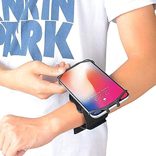Phone Running Armband Phone Holder, 2 In 1 Arm Band Wrist Band For All Iphone All Samsung Phone All Huawei All Google Xiaomi Lg (Black, Fits For 4.0'' - 7.0'' Smartphone, With Free Extender Strap) #TOP1