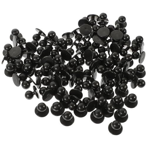 NUOBESTY 100stücke Kunststoffknöpfe Mit Löchern Strapazierfähige Kochjacken Knöpfe Mittelgroß Langlebig Und Verschleißfest Zum Annähen An Kochkleidung Und Diy-bekleidung Schwarze Ersatzknöp