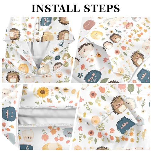 KLL Cute Watercolor Hedgehogs Boys And Girls Sweatshirt Crewneck Hooded Pullover Hoodies Kangaroo Pocket3