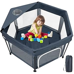 Baby Playpen, Bellababy Extra Large Playard, Kids Activity Centre, Portable with Soft Mattress & Storage Bag, Anti-Skid…