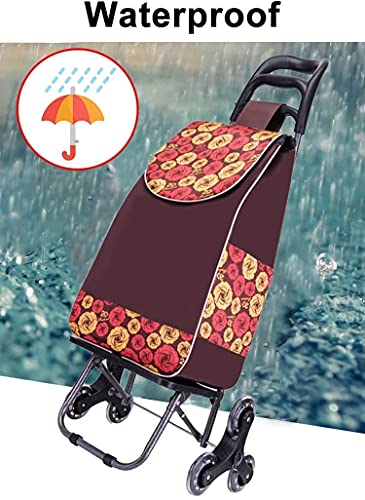 YAOJIA einkaufstrolley klappbar Tragbarer Warenkorb, Gebrauchswagen, Klappwagen, Leichter Treppenkletternwagen Mit… – Bild 5