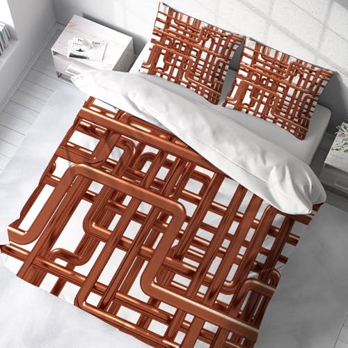 Housse de couette 200x228cm microfibres de haute qualité avec 2 couvercles d'oreiller design - 3