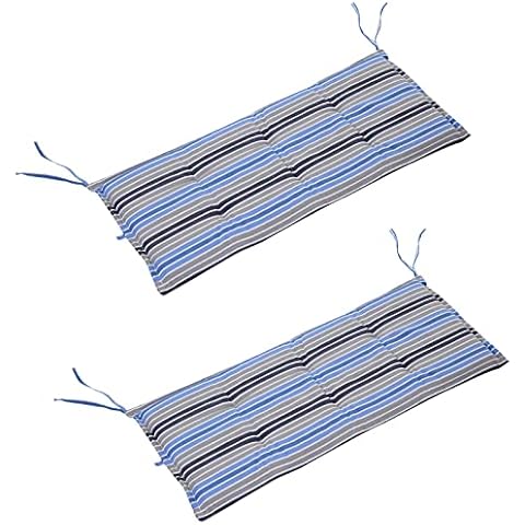 Outsunny Set of 2 Garden Bench Cushions Cover