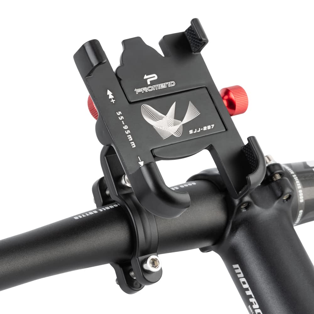 Support Téléphone Pour Guidon Vélo – Alliage Aluminium Rouge, Universel Pour Vélo, Scooter, VTT - 5