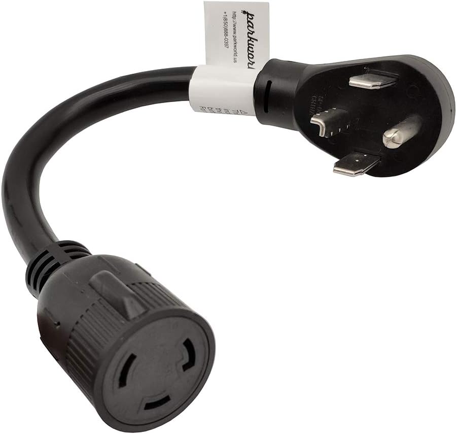 Parkworld 61230 Adapter Cord NEMA 14-30P to L5-30R, 30A 1FT (Output 125V)