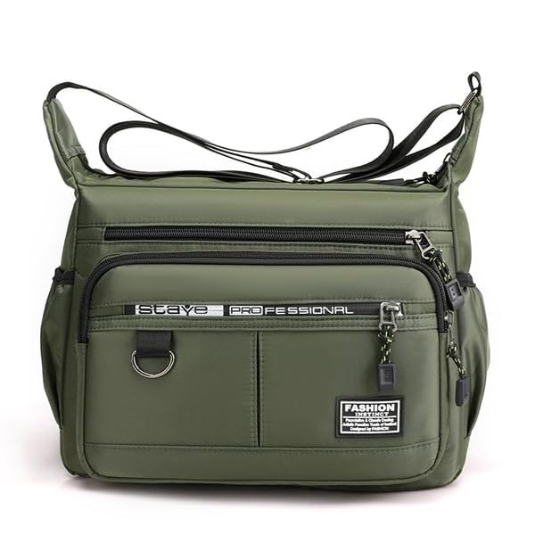 Waterproof lightweight casual bag, adjustable shoulder strap, multi-zipper design, suitable for travel, leisure and daily
