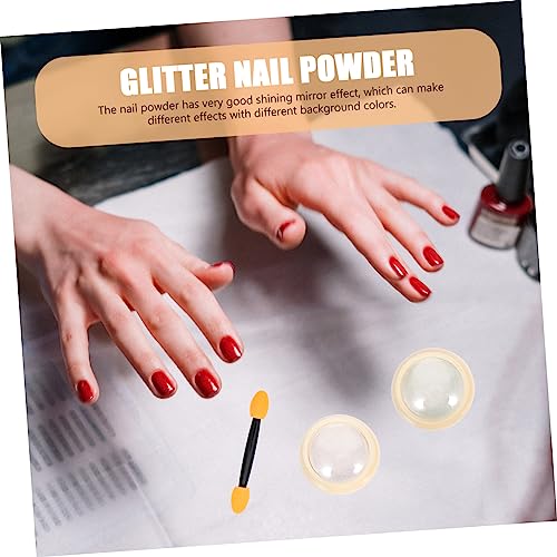 FRCOLOR 4 Conjuntos De Pó De Aurora Decoração De Unhas Em Pó Glitter Em Pó Cor Pigmento Em Pó Para U