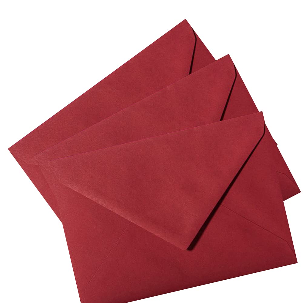 Mini sobres 60x90 mm para tarjetas de visita en color Burdeos 250 sobres