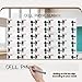 Cell Phone Locker 100 Slots, Wall-Mounted Cell Phone Lock Box with Keys, Acrylic Cell Phone Storage Locker for Employees Office Classroom Gym, Clear Cell Phone Locker Cabinet for Storage (40 Slots)