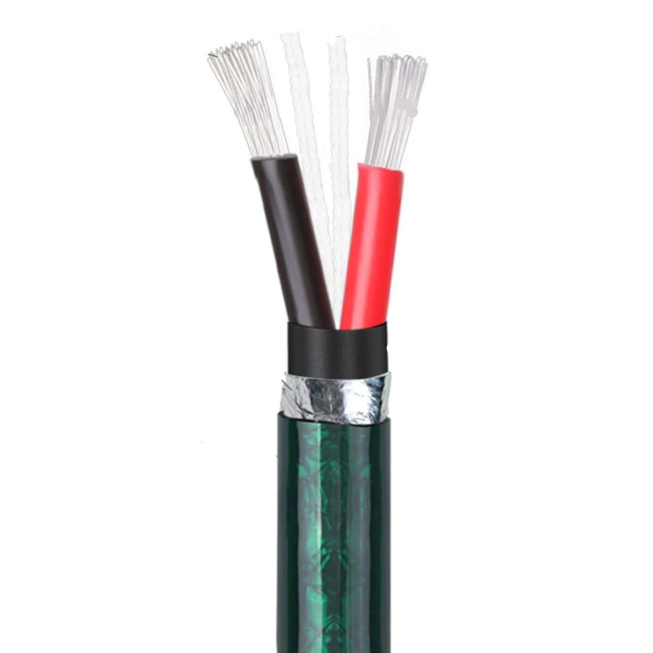 3.5mm Male to Male Silver Plated Audio Cable, Bring You immersive Audio Surround, 3.5mm Interface Devices for Studio, Mixer, Mic,Headphones,Speaker Emerald,Emerald, 26FT/8M