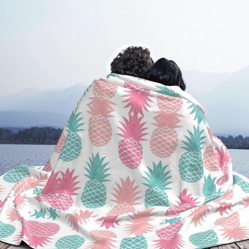 Couverture imprimé Ananas coloré, le cadeau douceur idéal