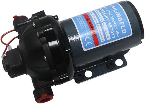 Miniatura 5 de Bomba de diafragma de agua de 12 V CC 5.5 GPM 70 PSI Bomba de presión de agua, bomba de refuerzo de 5 cámaras, bomba de agua autocebante bajo