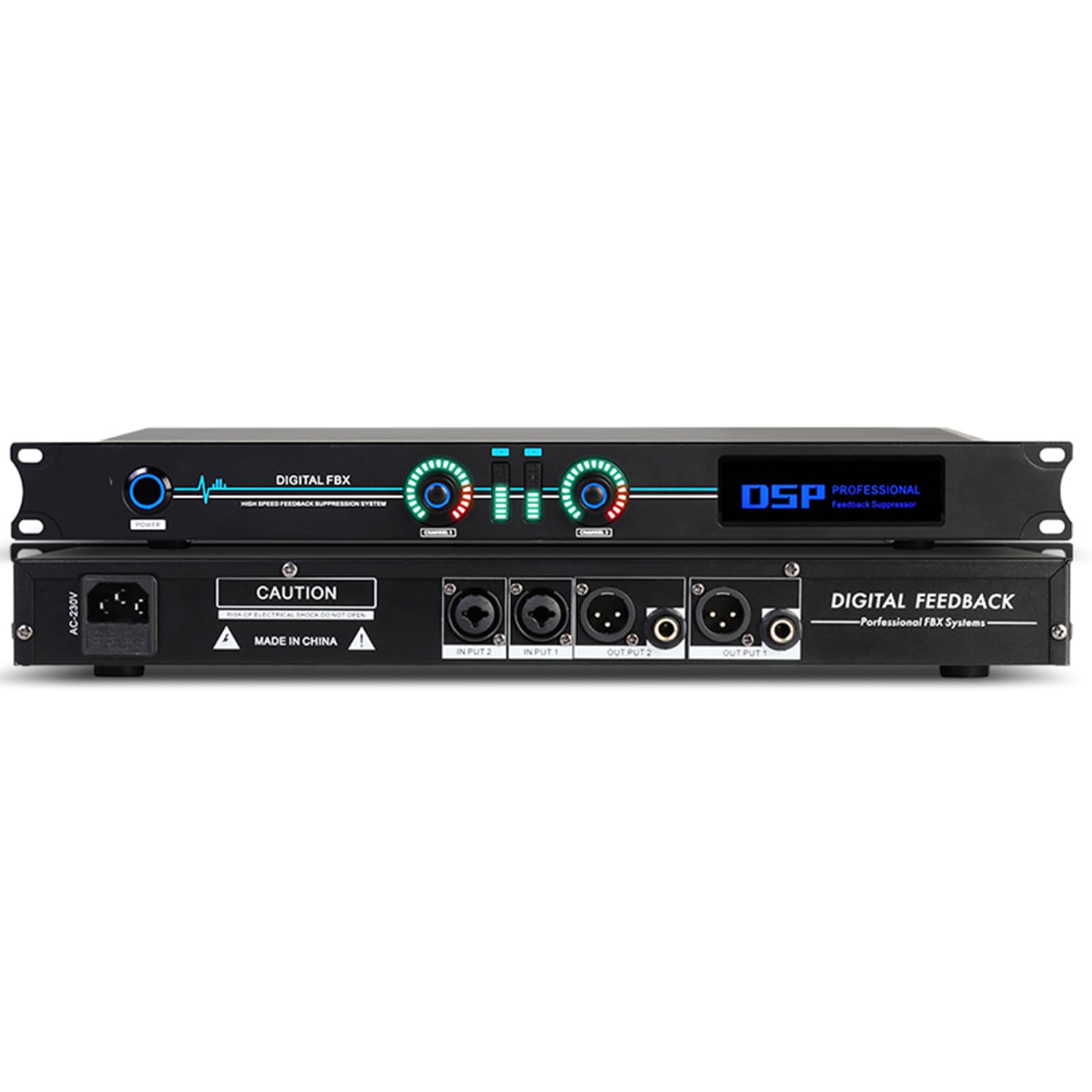 Supresor de retroalimentación para escenario audio sin aullidos