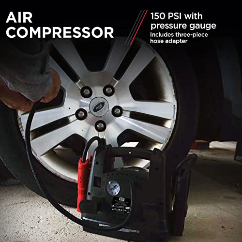 Schumacher Sl1562 Lithium Portable Power Station -150 Psi Air Compressor, 1200A 12V Jump Starter, For 8.0L Gas | 6.0L Diesel Engines – Charge Apple, Samsung And Android Devices #TOP3