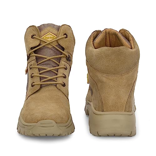 Image of Eego Italy Men's Genuine Leather Troop Aerolite 7.0 Military & Tactical Boot (Green) with Steel Toe Insert