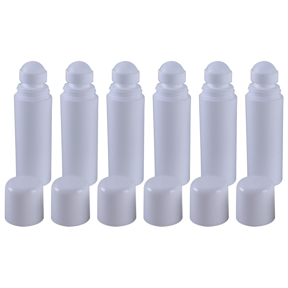 Ticha Lot de 6 flacons roll-on vides en plastique de 100 ml, pour le stockage de déodorants liquides à base d'huiles essentielles.