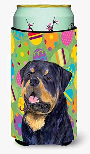 Caroline's Treasures SS4869TBC Rottweiler Easter Eggtravaganza Tall Boy Hugger Can Cooler Sleeve Hugger Machine Washable Drink Sleeve Hugger Collapsible Insulator Beverage Insulated Holder
