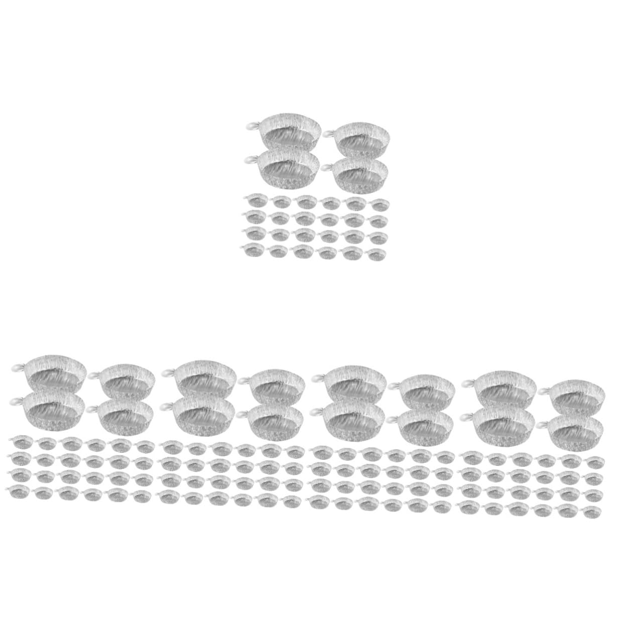 Cabilock 5 Set Piatto Per Pesare in Foglio Di Alluminio Pesatura Micro Campionamento Vassoi Scala Bakeware Misurare Pesa Barche Forniture Di Laboratorio Teglie Di Alluminio 50 Pezzi*5