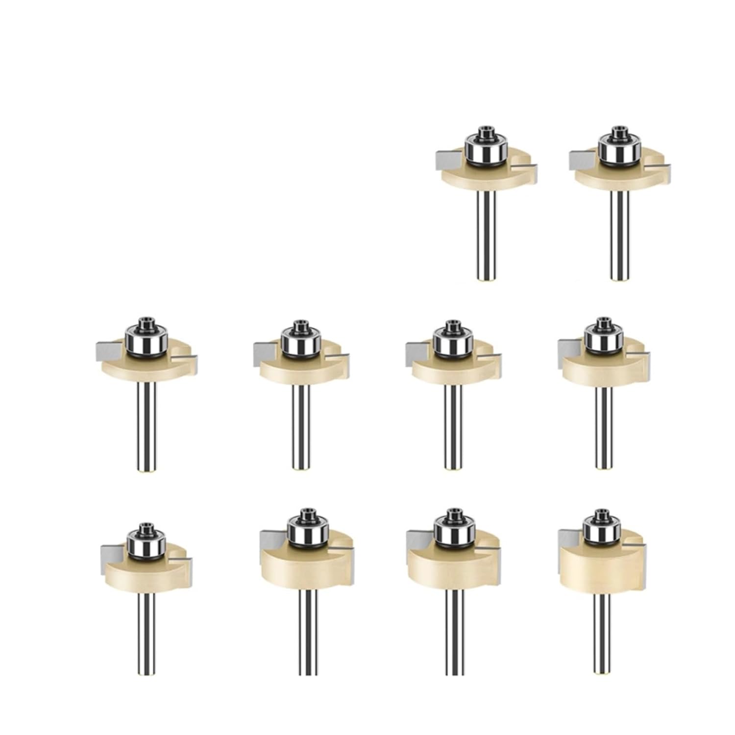 6mm 1/4in Shank T-Slot Router Bit T Type Slotting Cutter with Bearing Rabbeting Milling Woodworking Tools