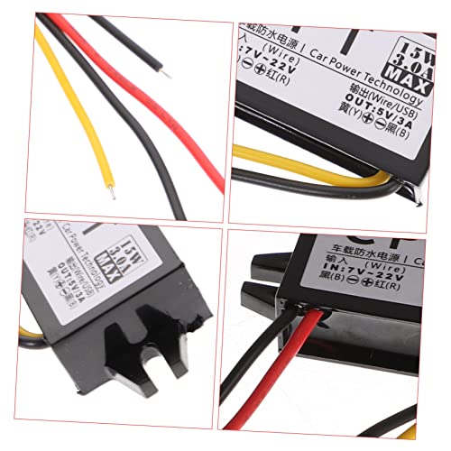 jojofuny 4 Pcs 12v a 5v fanfarrão intensificador de placa conversora audio interfone regulador de al