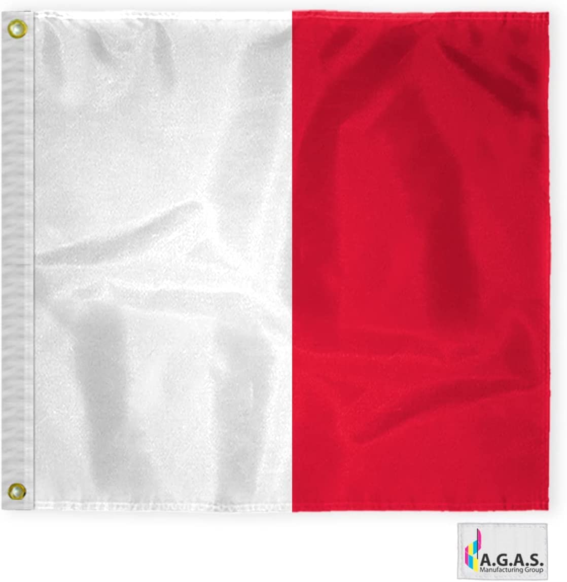 AGAS Hotel Code H Marine Signal 2x2 Ft - Printed 200D Nylon - Canvas Header - Brass Grommets - Colorfast & Stitched Edges - Nautical Boat Flag - Naval