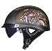 SJAPEX Casco Moto Retro Aperto in Fibra di Carbonio,Certificato ECE Casco Mezzo Vintage con Visiera Parasole e Occhiali Casco Jet Traspirante Estivo Quattro Stagioni per Uomo Donna D,XXL=61~62cm