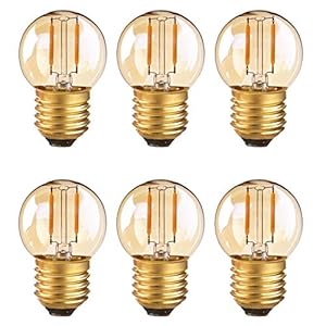Century Light G40 LED filament Mini Globe gloeilamp 1 W laagspanning AC/DC 12-24 V ultra warm wit 2200 K Amber Glow 10 W…