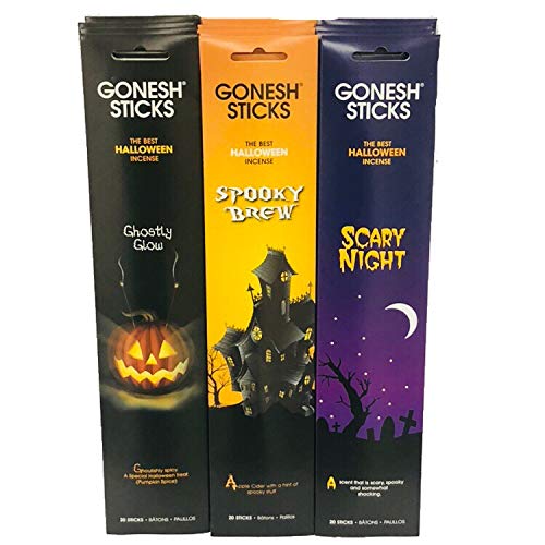 Gonesh Spooky Halloween Incense Set 12 Pack (Ghostly Glow