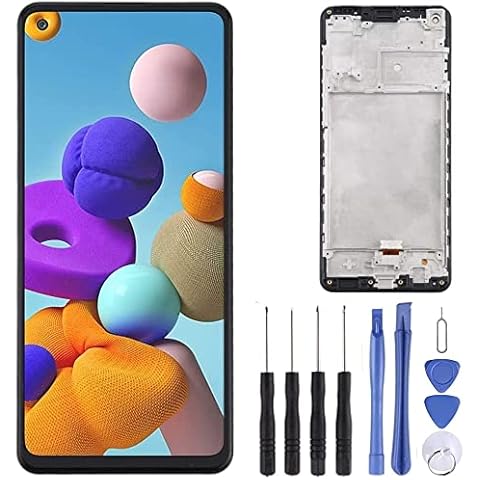 ZOETEC LCD Screen Replacement Compatible with Samsung Galaxy A21S SM-A217F LCD Screen Digitizer Full Assembly with Frame, Repair Tool Set Cover